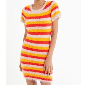 Urban Outfitters Fuzzy Stripped Bodycon Dress ✨🌟